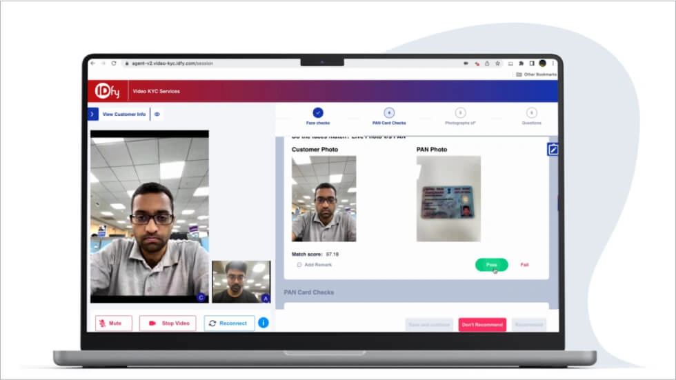 Screenshot of Idfy’s KYC API