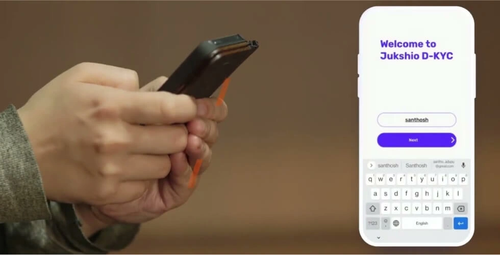 Screenshot of Jukshio’s KYC app