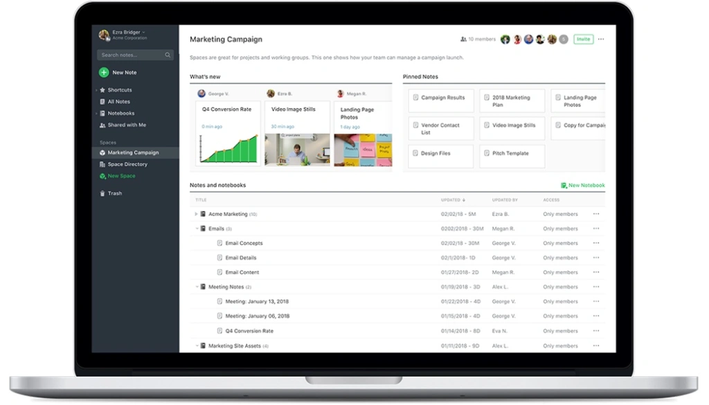 Interface of Evernote’s document scanner that shows relevant data fields.